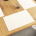 Encasa XO Dining Placemat Set of 6 | Solid Off White Color | Fine Ribbed Cotton Table mat | Size 19x13 in | Machine Washable