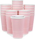 Disposable Coffee Cups With Lids - 16 oz To Go Coffee Cup. Large Travel Cups by Glowcoast