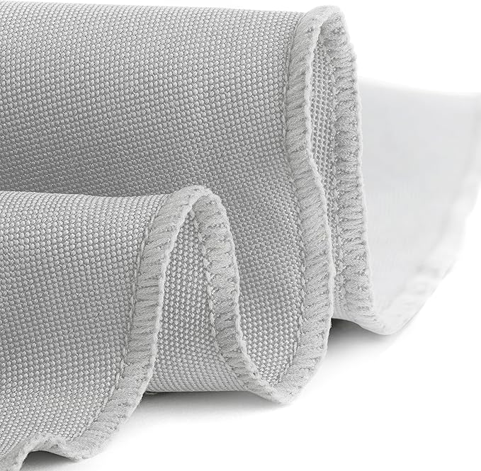 Gee Di Moda Round Tablecloth - 108 Inch Silver Round Table Cloth for 48 to 72 Inch Round Tables - Heavy Duty Washable Fabric - for Buffet Table, Holiday Party, Dinner, Wedding & Baby Shower