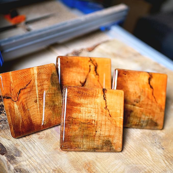 Handmade Wooden Coasters (Silver Maple)