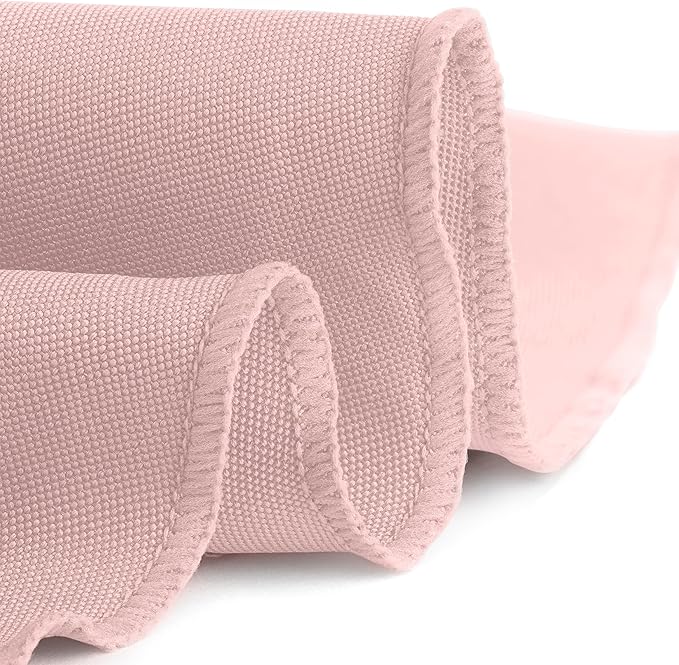 Gee Di Moda Round Tablecloth - 132 Inch Pink Round Table Cloth for 72 to 96 Inch Round Tables - Heavy Duty Washable Fabric - for Buffet Table, Holiday Party, Dinner, Wedding & Baby Shower