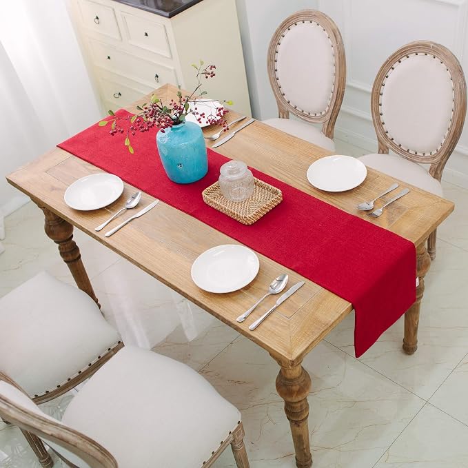 Soft Caddice Faux Linen Table Runner 2 Side - Image 6