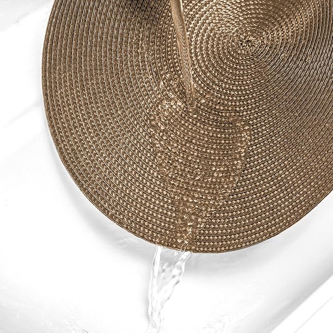 AHHFSMEI Round Braided Placemats 15 Inch Round Table Mats for Dining Tables Natural Woven Heat Resistant Place mats Set of 6 (Brown A)