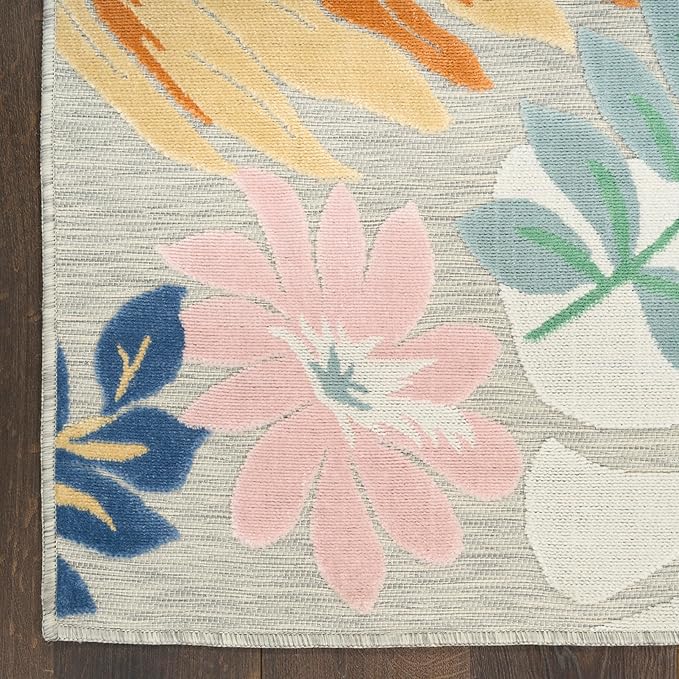 Nourison Home Suncoast Multicolor 2' x 6' Area Rug - Easy Clean, Non Shedding, Bed Room, Living Room, Dining Room, Kitchen (6' Runner)