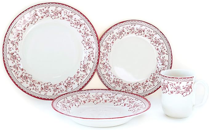 16-Piece Porcelain Dinnerware Set by TudorEngland