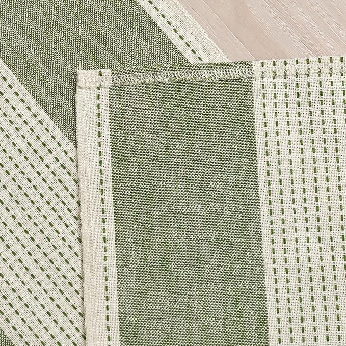 Artoid Mode Sage Green Farmhouse Rustic Table Runner, Seasonal Macrame Fabric - Image 6