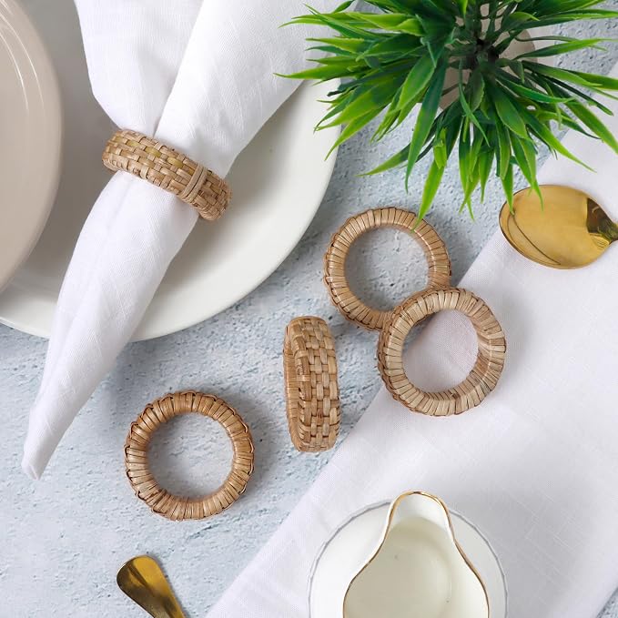 ALPHA Living HOME Decorative Napkin Rings Set of 12 - Image 2