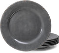 Farmhouse Melamine Dinner Plates Set of 6,Break and Chip Resistant Kitchen Plates, BPA Free 6pcs Dinner Dishes Set, 11 Inch Lightweight larger Melamine Salad Plates for Everyday Use, Gray…