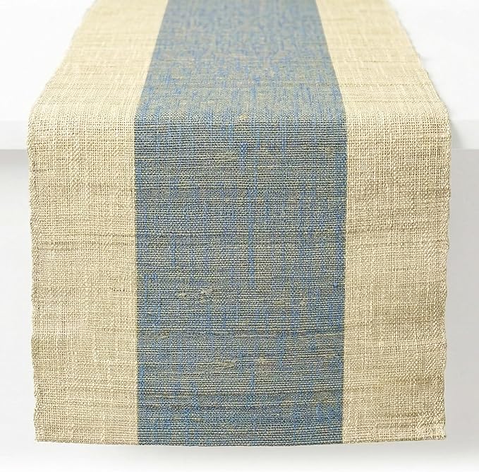 Table Runner, 13.8" × 72", 100% Natural Ramie, Handwoven | 100% Natural Ramie by GleeNflux