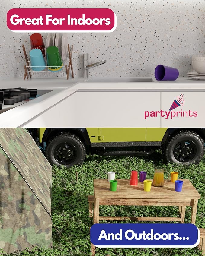 PartyPrints 100 Pack 16 oz Black Reusable Blank Plastic Cups, Stadium Cups Bulk - Image 7