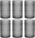 Moretoes 12 Oz Gray Hobnail Drinking Glasses Set of 6 Water Glass Cups | by Moretoes