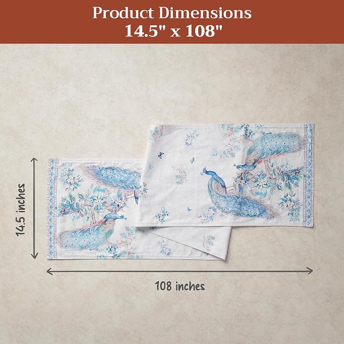 Maison d' Hermine Table Runner 100% Combed Cotton 14.5"x108" | Table Runners - Image 5