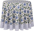 ATOSII Taj 100% Cotton Round Tablecloth, Handblock Print Floral Table Cloth for Kitchen Dining Linen I Parties, Weddings, Outdoors I 72" Inches Round