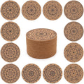 Cork Coasters for Drinks Absorbent Non Slip 12pcs 4 Inch India | Coaster for by Staruby