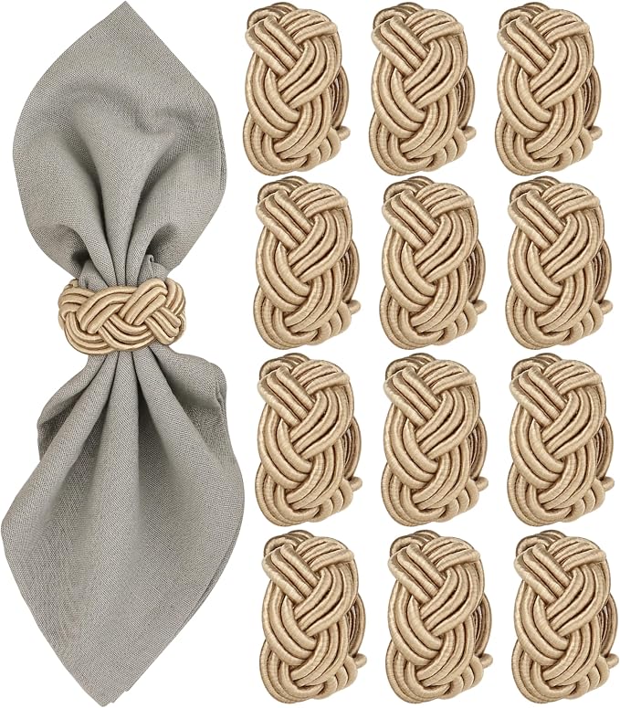 Napkin Rings Set of 12 for Dinner Parties, Weddings Receptions, Family - Image 9