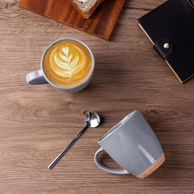 AmorArc 12oz Ceramic Coffee Mugs set of 6, Stylish Coffee Mugs - Image 3