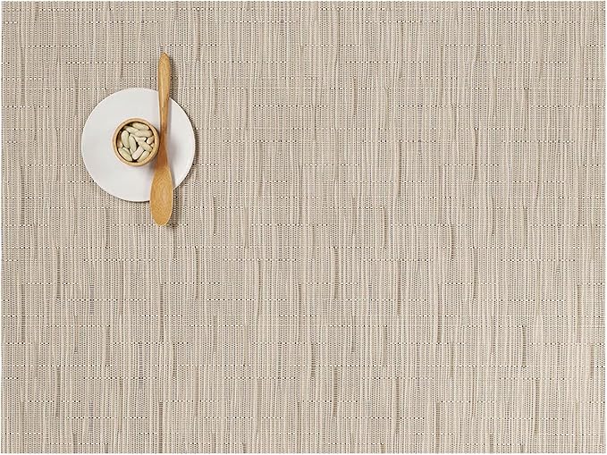 Chilewich Bamboo Placemats Set of 4 - Woven Rectangle Placemats - Reusable, Stain-Resistant, Indoor/Outdoor Tabletop Protection - 19" x 14" - Oat