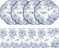 NatNarr 50 Pcs Blue Floral Plates and Napkins, Bridal Baby Showe by NatNarr