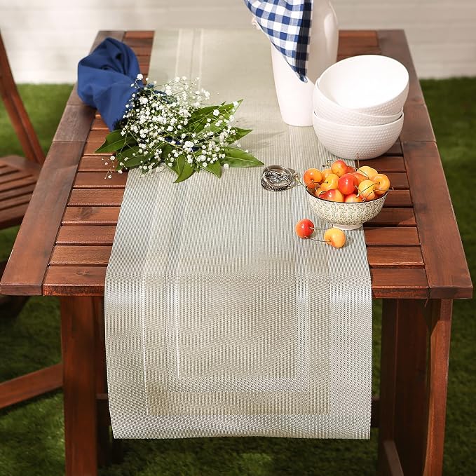 DII PVC Tabletop Collection Woven Indoor/Outdoor, Table Runner - Image 3