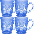 Vintage Hobnail Cobalt Blue Glass Mugs Set of 4 – 10oz by Yungala