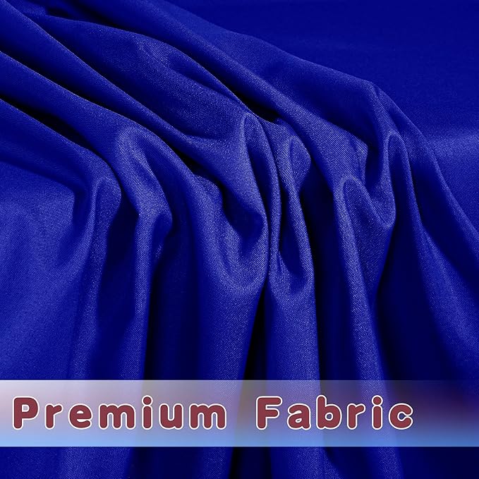 HolidayIdeas 2 Pack Fitted Table Clothes - 48 x 24 Inch - Royal Blue Rectangle Tablecloths for 4 Foot Tables, Polyester Fabric Tablecloth for Trade Show, Craft Show, Party, Birthday