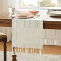 Hemstitched Farmhouse Table Runner, Cotton Linen Table Runners 108 Inches Long by Unknown