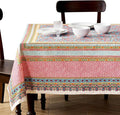 Maison d' Hermine Premium Table Cloth Rectangle Table 100% Combed Cotton 120 x 70 Inches Tablecloth Reusable Decorative for Dining Room, Farmhouse, Home, Party, Festive & Wedding - Lauris
