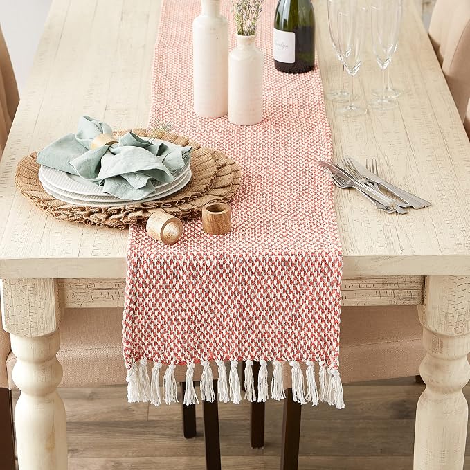 DII Woven Basics Collection 100% Cotton Knit Table Runner - Image 2