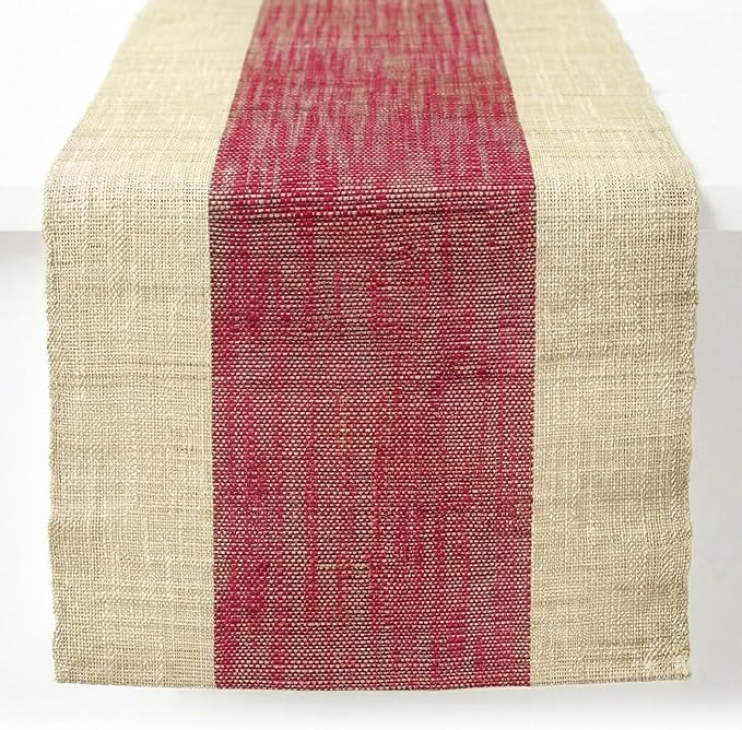 Table Runner, 13.8" × 72", 100% Natural Ramie, Handwoven | 100% Natural Ramie by GleeNflux