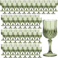 7OZ Plastic Wine Glasses, Reusable Vintage Goblets Unbreakable Drinking Glasses by Unknown