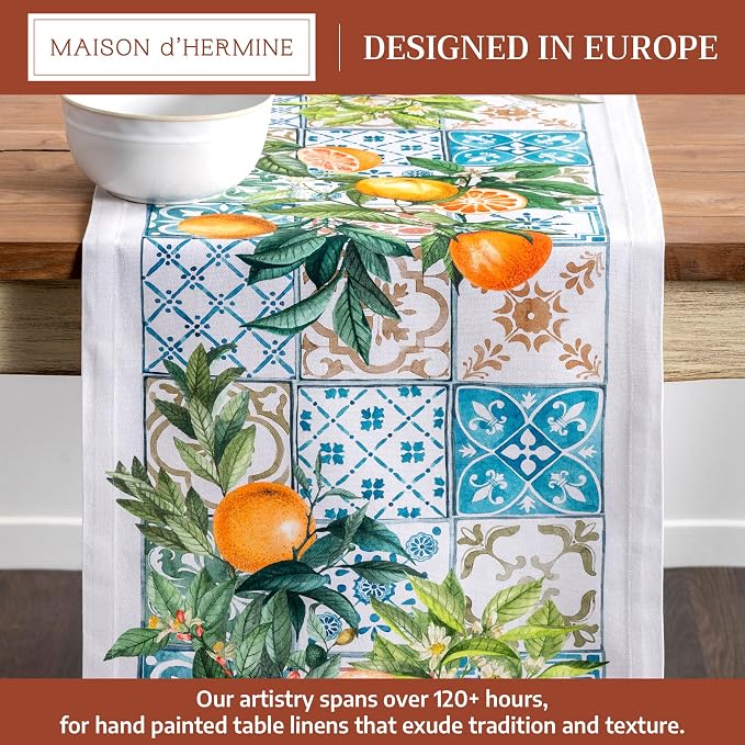 Maison d' Hermine Table Runner 100% Cotton 14.50" x 108" | Table Runners 108 - Image 2