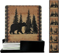 Marble Coasters Square Leather Drinks Coaster Set by Yopiiefa