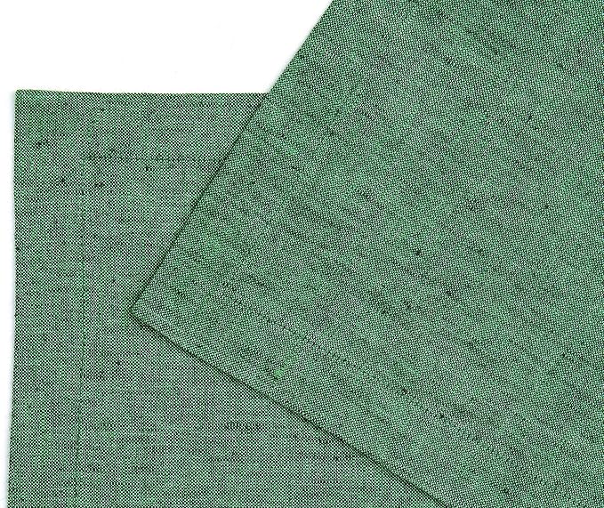 Solino Home Linen Placemats Set of 4 - Forest Green Placemats 14 x 19 Inch - 100% Pure Linen Table Mats for Winter, Easter, St Patricks Day - Athena