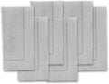 Solino Home Linen Napkins Set of 6 - Classic Hemstitch 100% Pure Linen Soft Grey Dinner Napkins Cloth 20 x 20 Inch for Winter, Spring, Easter - Handcrafted and Machine Washable