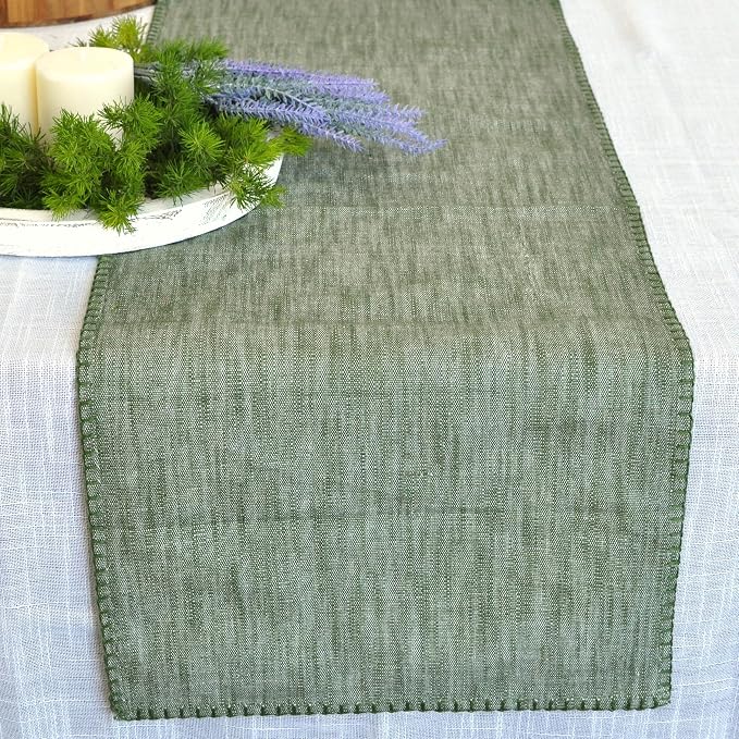 Textured Cloth Table Runner 90 inches Long - Image 2