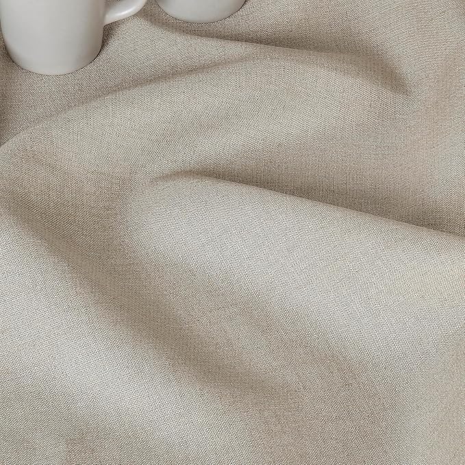 D'Moksha Homes Linen Natural Tablecloth 60 x 90 Inch - 100% Pure Linen Rectangular Tablecloth - Machine Washable Table Cloth for Valentines, Spring, Easter