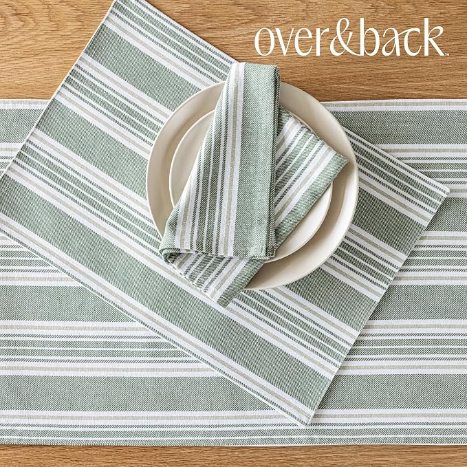 Over&Back 18x90 Woven Striped Table Runner - Image 6