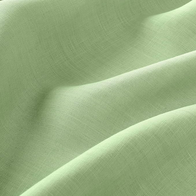 D'Moksha Homes Sage Green Linen Tablecloth 60 x 156 Inch - 100% Pure Linen Green Tablecloth for Rectangle Tables - Classic Hemstitch, Machine Washable Table Cloth for Spring, St Patricks Day, Easter