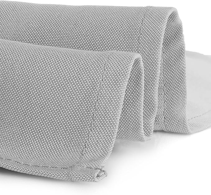 Gee Di Moda Rectangle Tablecloth - 90 x 156 Inch Silver Table Cloth for 8 Foot Tables with Floor-Length Drop - Heavy Duty Washable Fabric for Holiday Party, Dinner, Weddings & Baby Shower