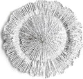 allgala 13-Inch 6-Pack Heavy Quality Round Charger Plates-Reef Silver-HD80332