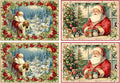 Christmas Santa Claus Placemats Set of 4 Washable Table Place Mats for Dining Kitchen Party Decor
