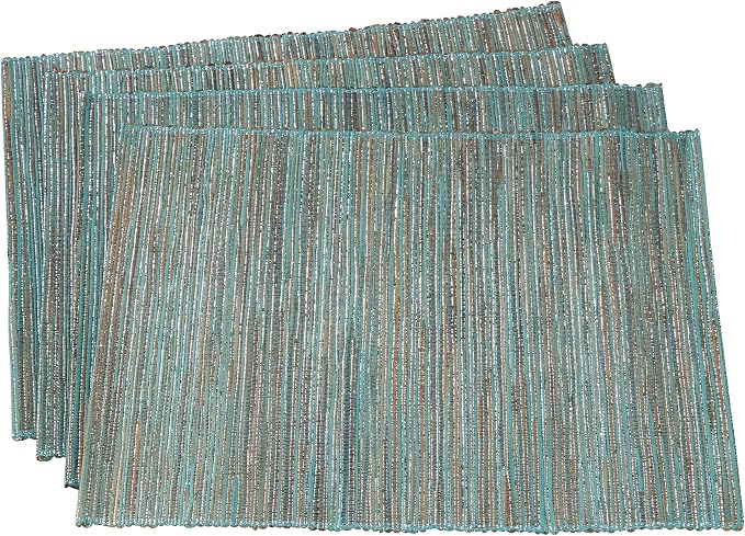 Saro Lifestyle Melaya Collection Shimmering Woven Nubby Placemat by SaroLifestyle