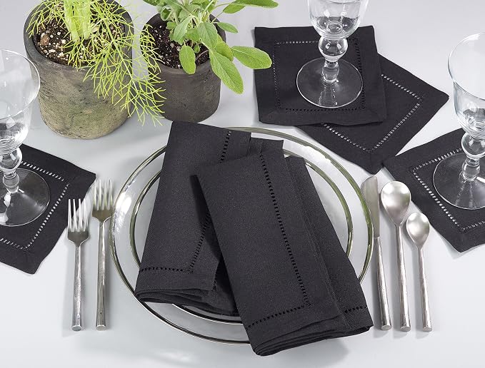 SARO LIFESTYLE Hemstitched Border Dinner Napkin - Image 2
