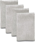 Solino Home Linen Cloth Napkins Set of 4-100% Pure Linen Oyster Grey Dinner Napkins 20 x 20 Inch for Spring, Easter - Athena, Handcrafted and Machine Washable