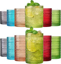 Khen Hobnail Beaded Highball Drinking Tumbler Glasses | Set of 12 | Autumn by Khen