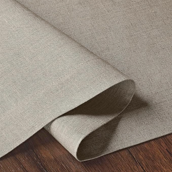 D'Moksha Homes Linen Natural Table Runner 120 Inches Long - 100% Pure Linen Dining Table Runner 14 x 120 Inch for Valentines, Spring, Easter - Machine Washable