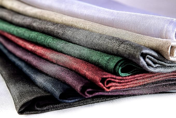 Solino Home Black Linen Napkins Set of 6-100% Pure Linen Cloth Washable Dinner Napkins 20 x 20 Inch for Winter, Easter - Fete