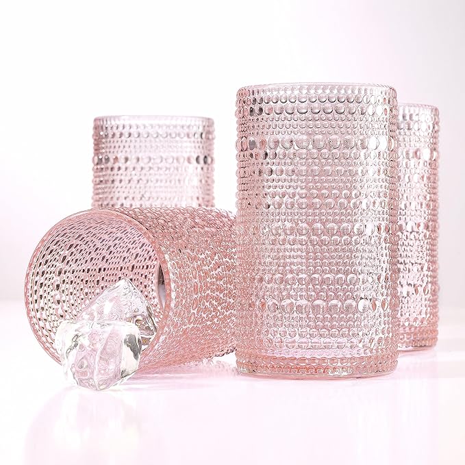 Glaver's Hobnail Drinking Glasses, Beaded Drinking Glasses, Bubble Glasses - Image 3
