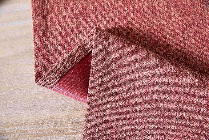 Burlap Style Farmhouse Table Runner, 14x36 Inches Red | Thick Durable Fabric - Image 7