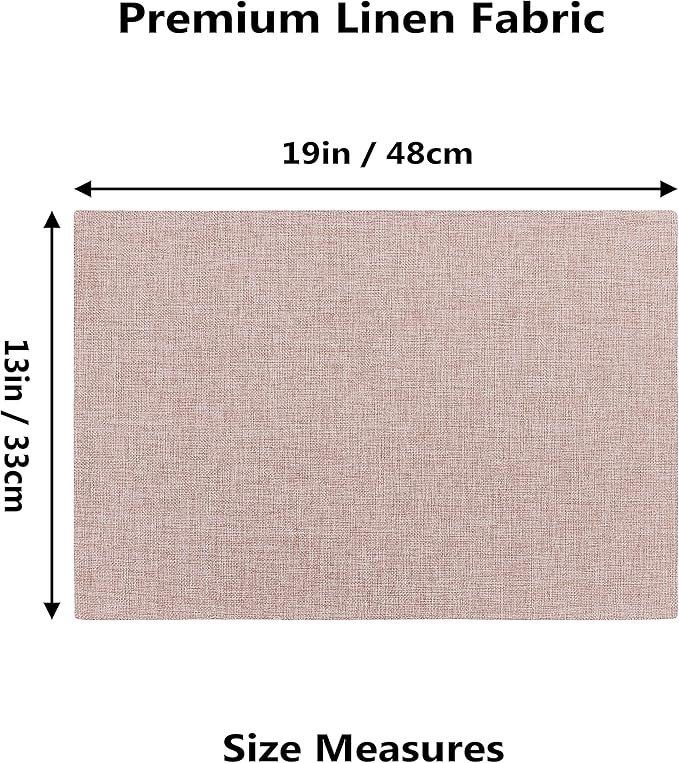 Home Brilliant Placemats Set of 6 Pink Apricot Table Place Mats for Women Wedding Valentines Decoration Blush Placemats Washable Place Mats for Dining Kitchen Restaurant Table, Pink